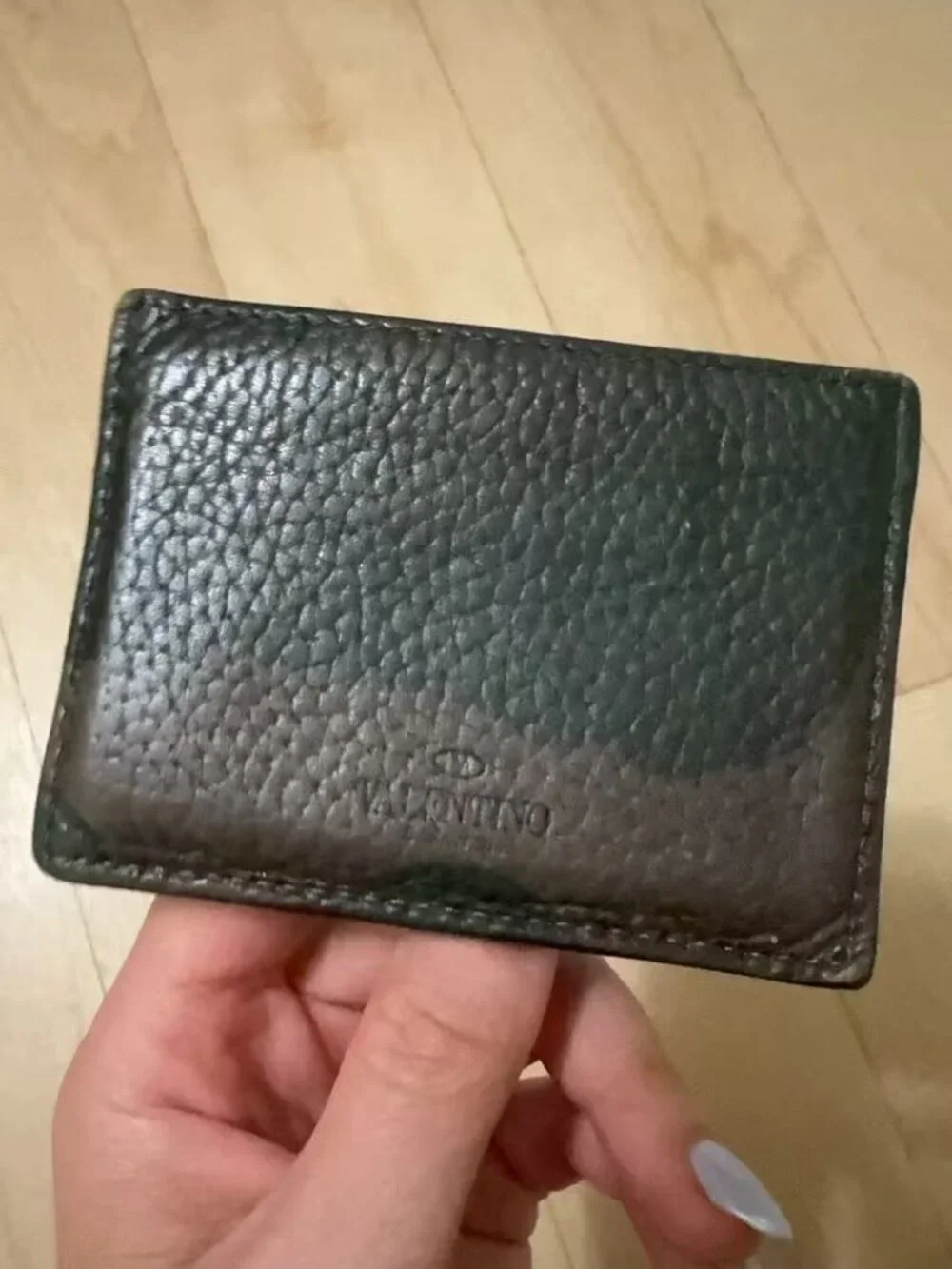 Valentino Garavani Men's Rockstud Camouflage Jacquard Cardholder